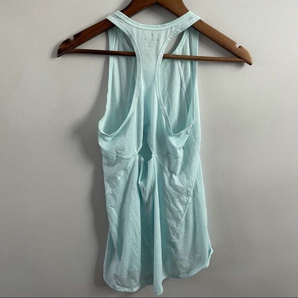 Athleta | Cutout Repetition Tank Baby Blue Athletic Long Workout Size XXS - Picture 6 of 9